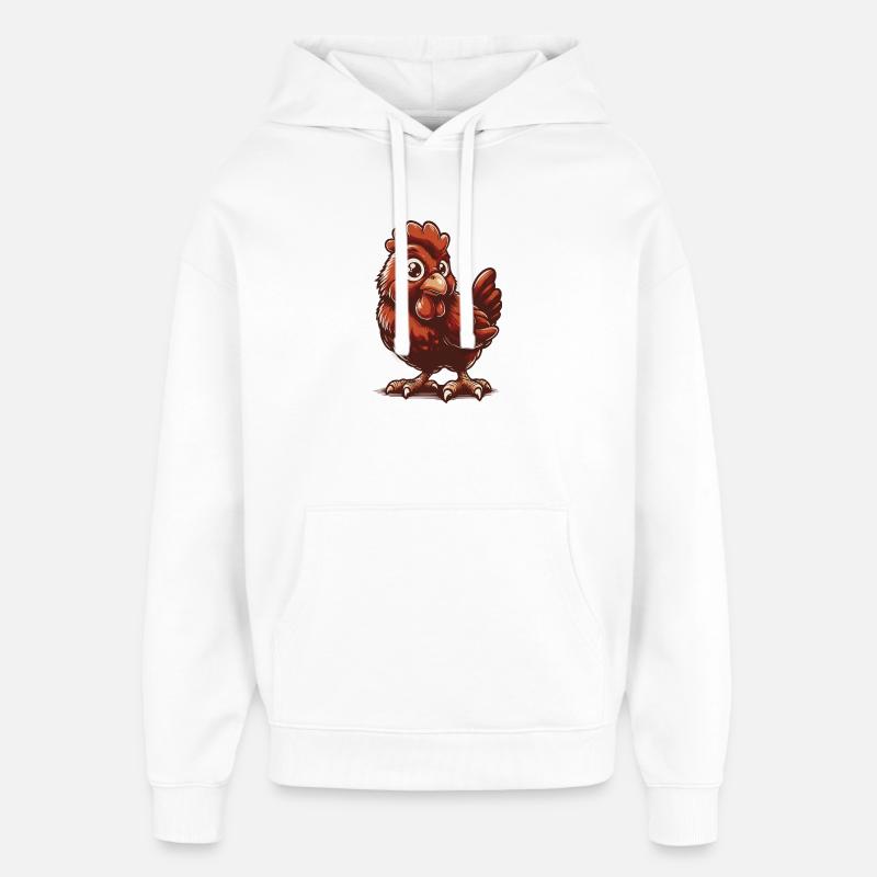 poussin mignon - Sweat à capuche unisexe Stanley/Stella Oversized - blanc