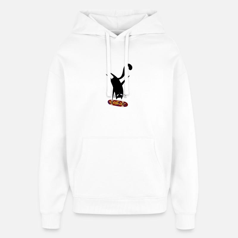 Skateboard pour chat - Sweat à capuche unisexe Stanley/Stella Oversized - blanc