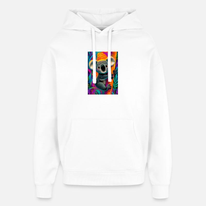 Koala - Sweat à capuche unisexe Stanley/Stella Oversized - blanc