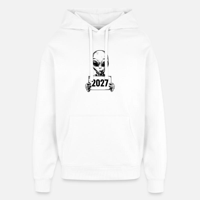 Alien 2027 - Sweat à capuche unisexe Stanley/Stella Oversized - blanc