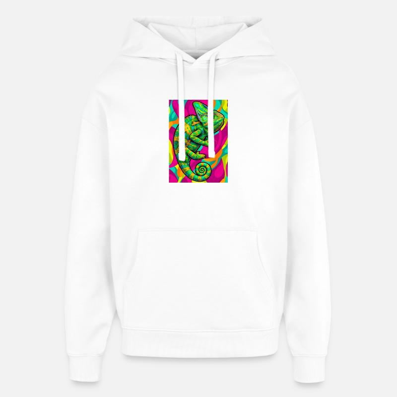 caméléon - Sweat à capuche unisexe Stanley/Stella Oversized - blanc