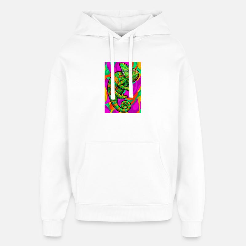 caméléon - Sweat à capuche unisexe Stanley/Stella Oversized - blanc