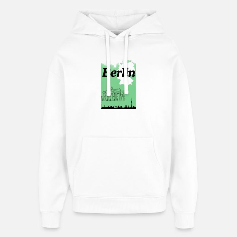 Berlin - Sweat à capuche unisexe Stanley/Stella Oversized - blanc