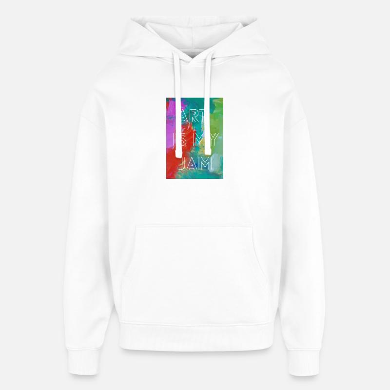 L’art, c’est mon truc - Sweat à capuche unisexe Stanley/Stella Oversized - blanc