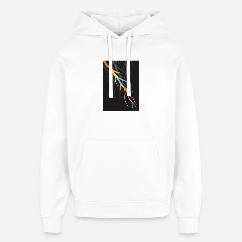 Abstract Root Art Geometric Modern Art - Oversized Unisex Hoodie by Stanley/Stella - white