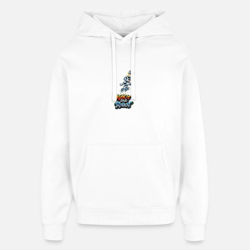 Robot d’en-tête - Sweat à capuche unisexe Stanley/Stella Oversized - blanc