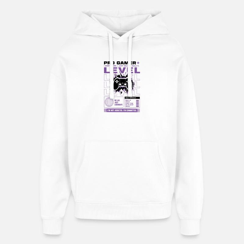 Pro Gamer Level Up Controller Design - Oversized Unisex Hoodie von Stanley/Stella - Weiß