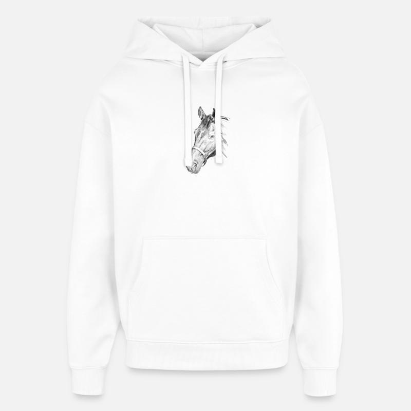 Pferd - Sweat à capuche unisexe Stanley/Stella Oversized - blanc