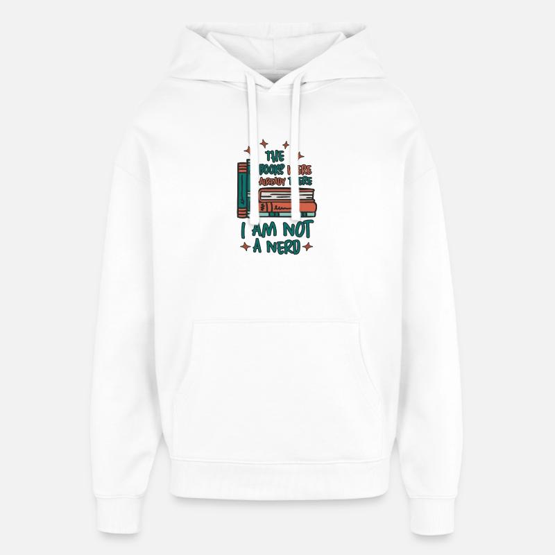 Ver de livres - Sweat à capuche unisexe Stanley/Stella Oversized - blanc