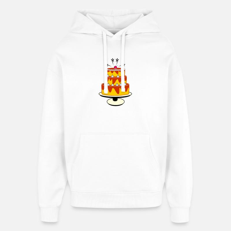 couleur du gâteau d’anniversaire - Sweat à capuche unisexe Stanley/Stella Oversized - blanc