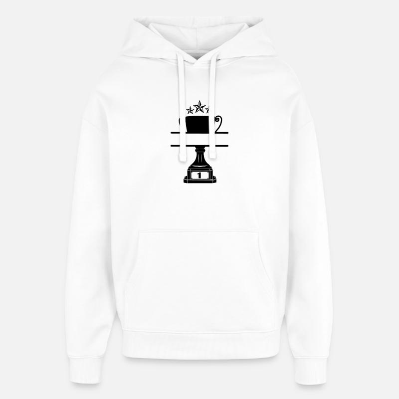 Cup with cutout for name - Oversized Unisex Hoodie by Stanley/Stella - white
