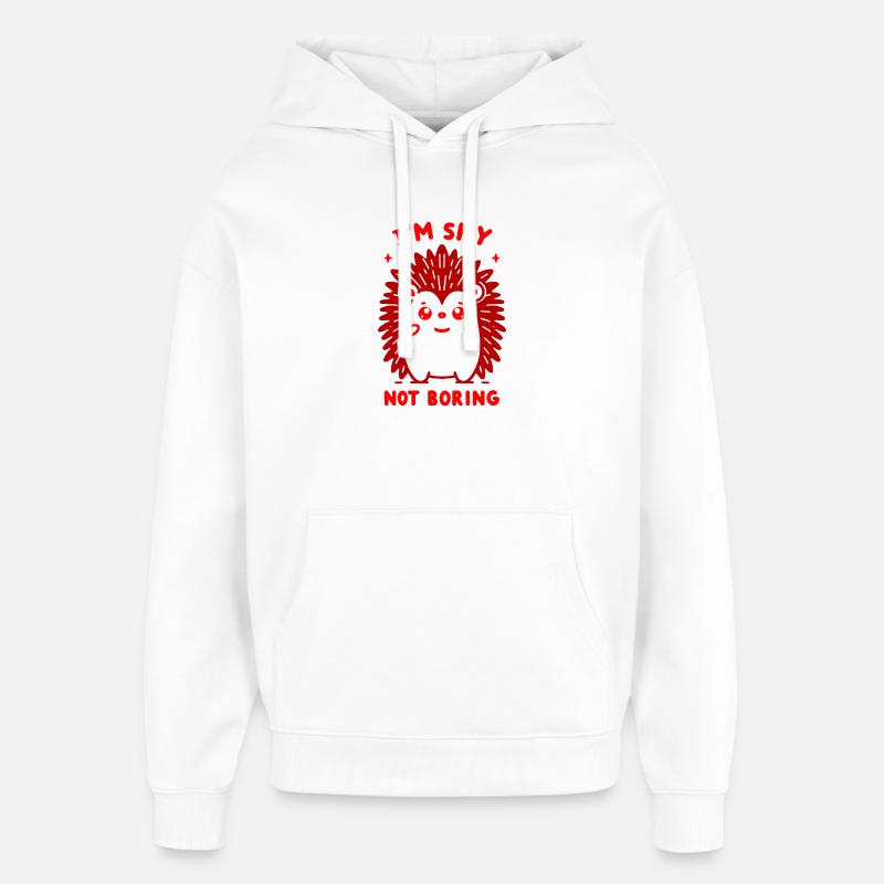 Hérisson rouge timide - Sweat à capuche unisexe Stanley/Stella Oversized - blanc