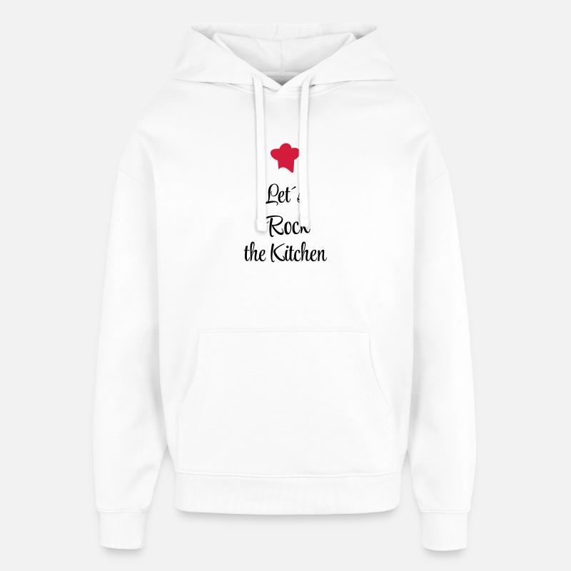 Vibrons la cuisine - Sweat à capuche unisexe Stanley/Stella Oversized - blanc