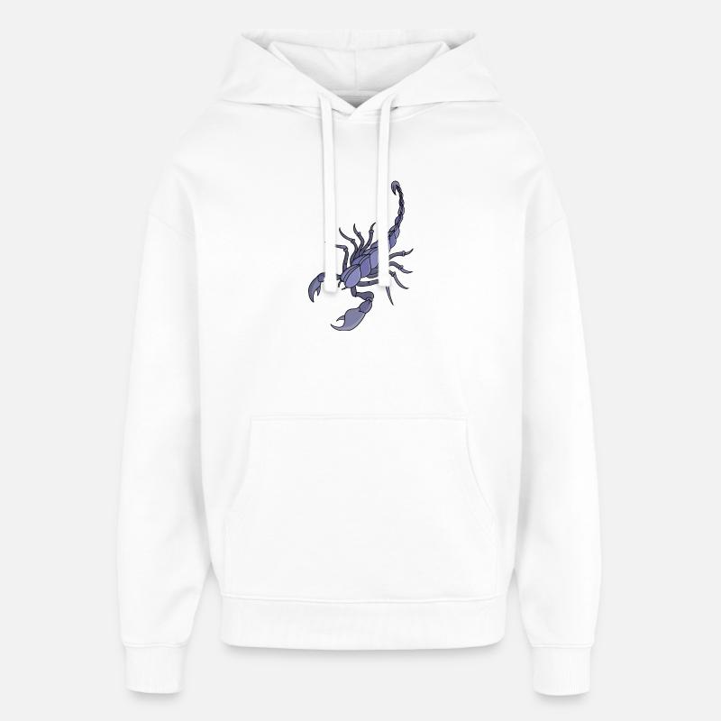 scorpion - Sweat à capuche unisexe Stanley/Stella Oversized - blanc