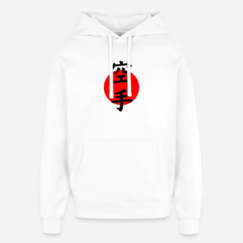 Lettrage de karaté - Sweat à capuche unisexe Stanley/Stella Oversized - blanc