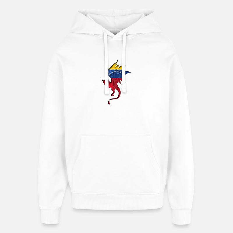 Drapeau du Venezuela - Venezuela - Dragon - Sweat à capuche unisexe Stanley/Stella Oversized - blanc