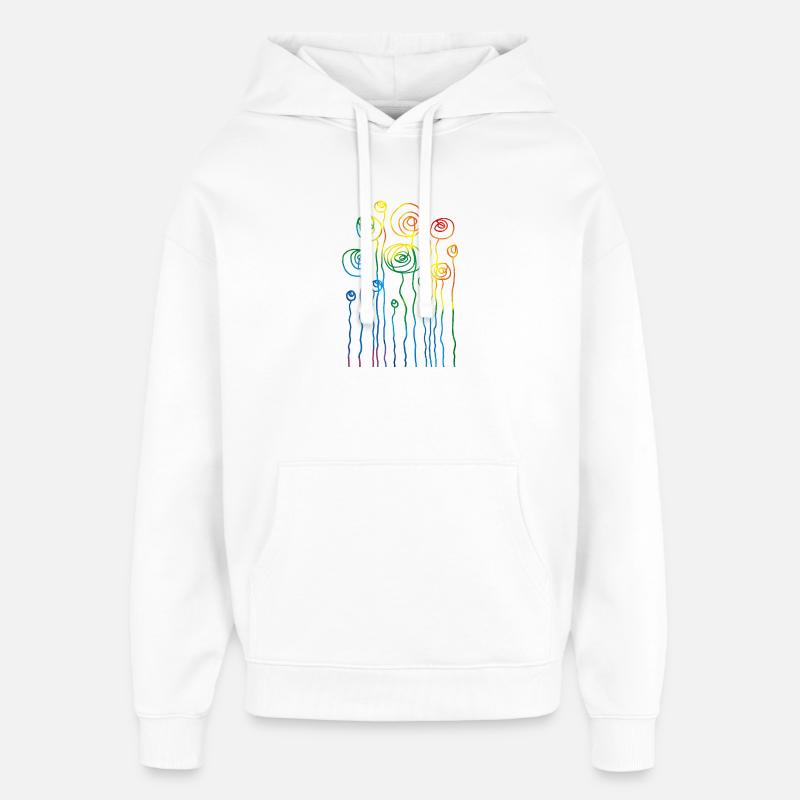 Fleur - Sweat à capuche unisexe Stanley/Stella Oversized - blanc