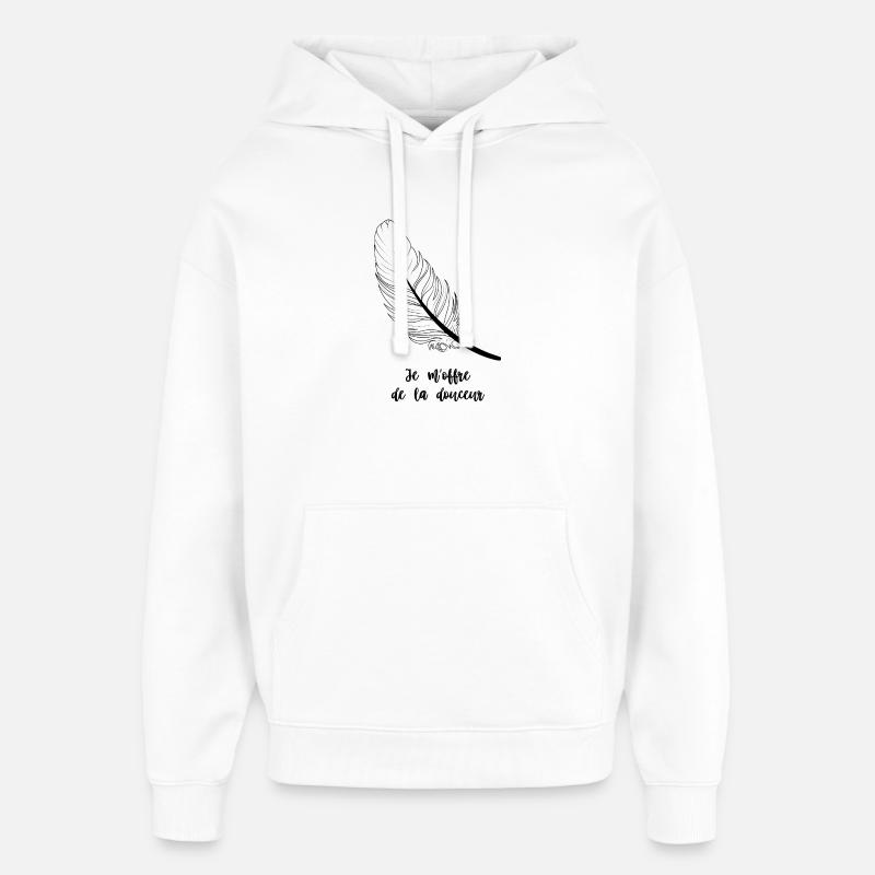 Je m'offre de la douceur - Sweat à capuche unisexe Stanley/Stella Oversized - blanc