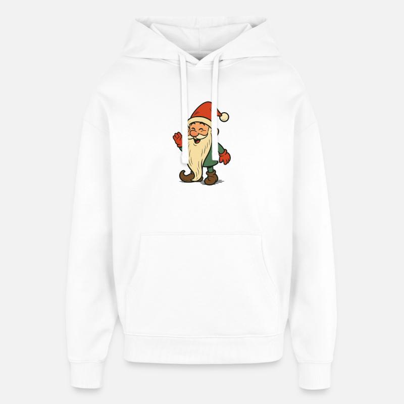 Lutin de Noël - Joyeux Noël  - Sweat à capuche unisexe Stanley/Stella Oversized - blanc