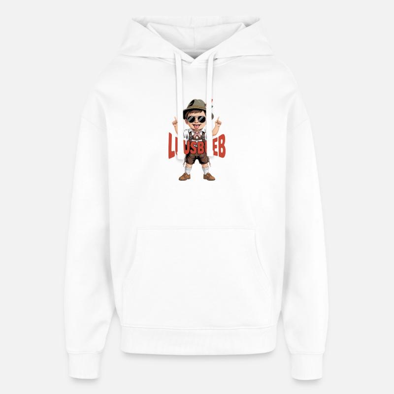 Luusbueb - Sweat à capuche unisexe Stanley/Stella Oversized - blanc