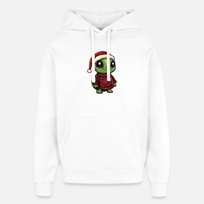Noël tortue - Sweat à capuche unisexe Stanley/Stella Oversized - blanc