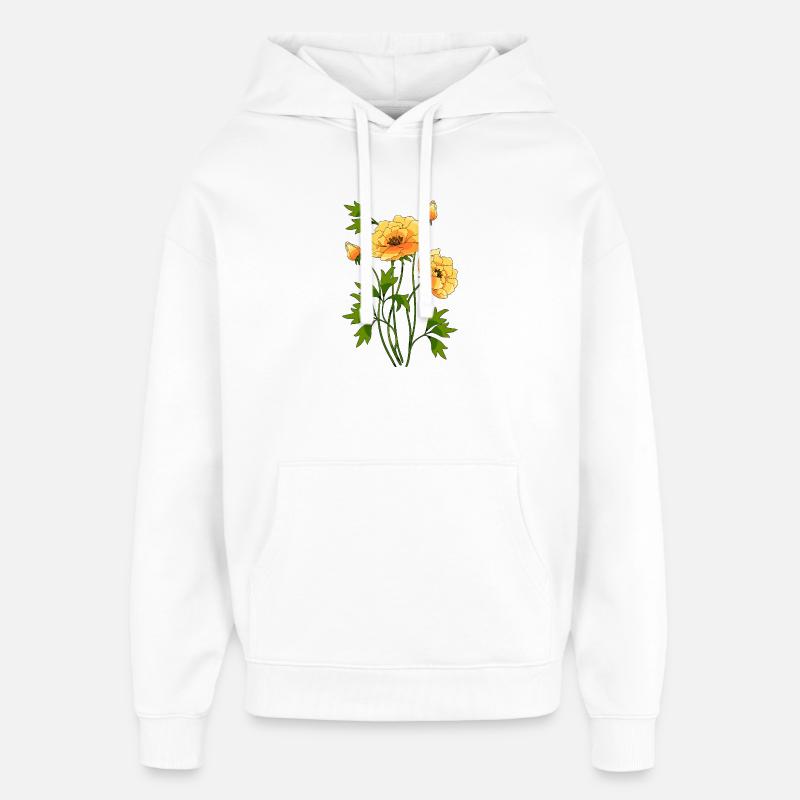 Fleur - Sweat à capuche unisexe Stanley/Stella Oversized - blanc