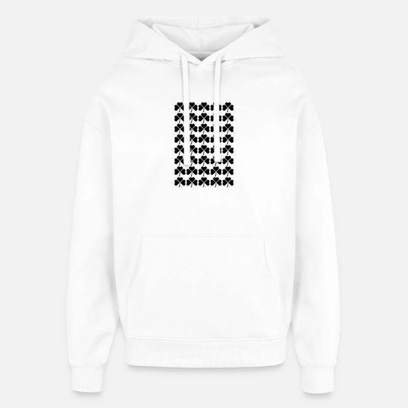 Conception du modèle du trèfle irlandais - Sweat à capuche unisexe Stanley/Stella Oversized - blanc