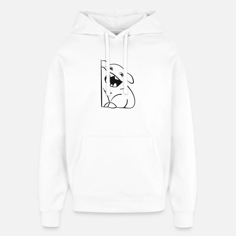 Petit monstre mignon - Sweat à capuche unisexe Stanley/Stella Oversized - blanc