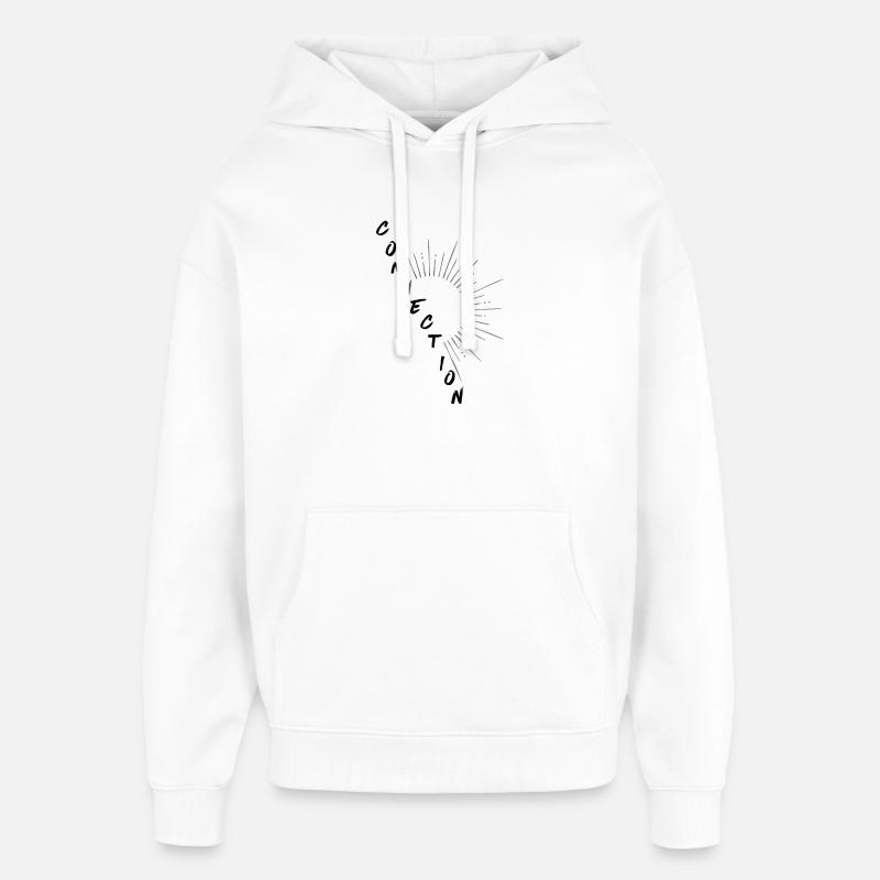 CONNEXION – Votre Éclat dans l’Univers - Sweat à capuche unisexe Stanley/Stella Oversized - blanc