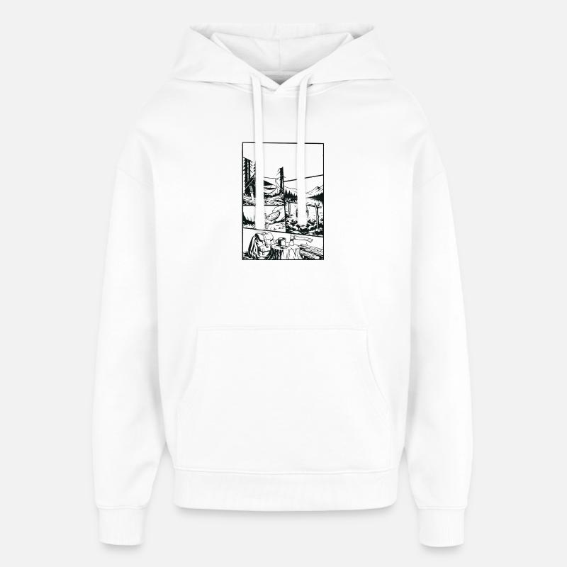 Wild Genug Camping Abenteuer - Oversized Unisex Hoodie von Stanley/Stella - Weiß