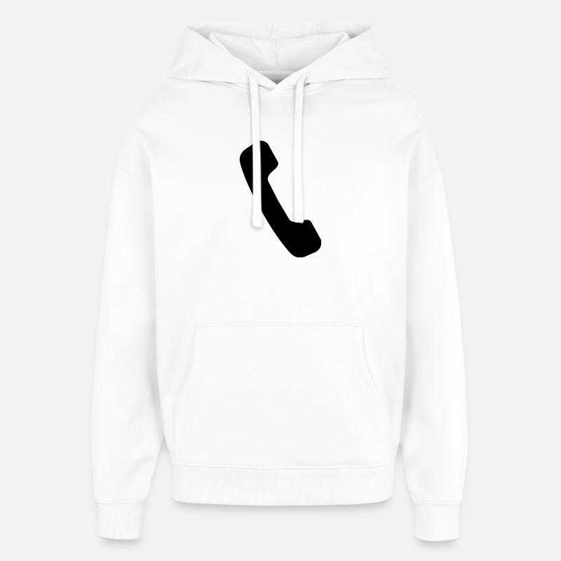 Téléphone à fil - Sweat à capuche unisexe Stanley/Stella Oversized - blanc