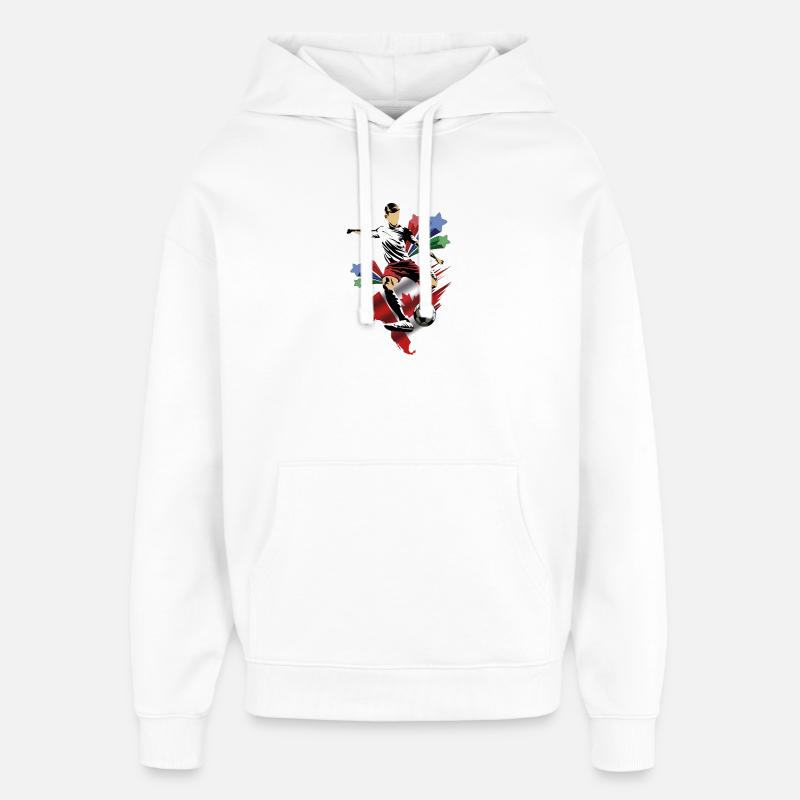 Canada - Canada - Drapeaux - Sweat à capuche unisexe Stanley/Stella Oversized - blanc