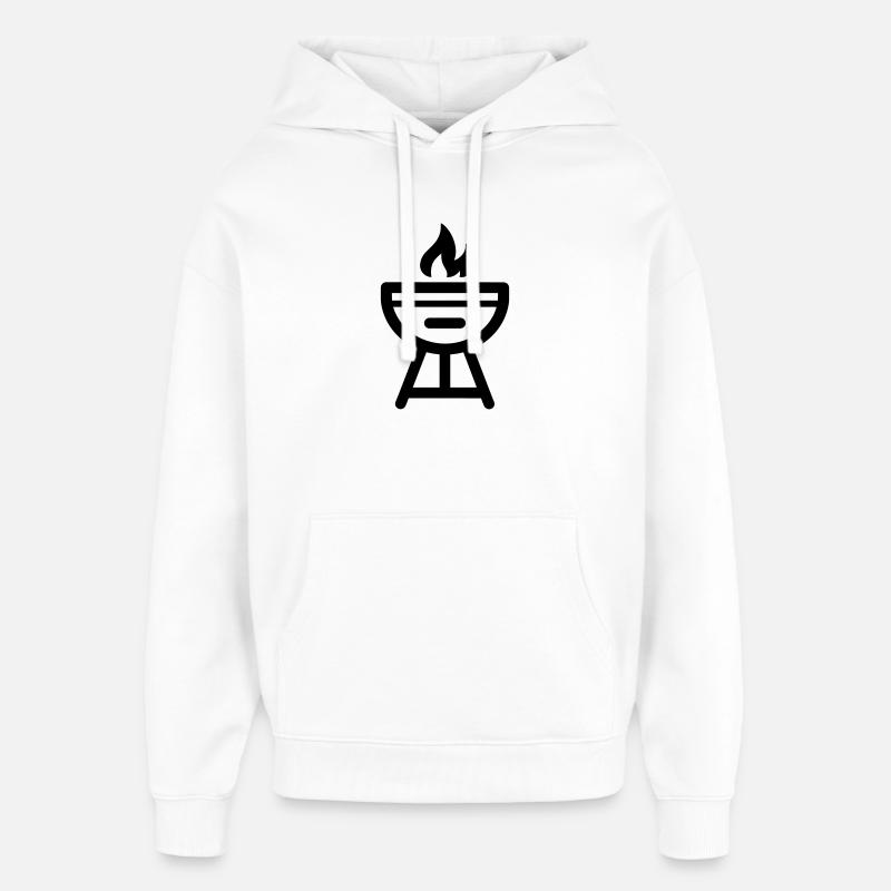 barbecue - Sweat à capuche unisexe Stanley/Stella Oversized - blanc