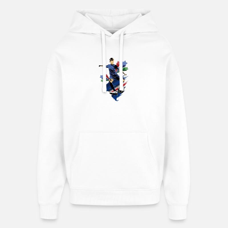 Cap-Vert - Cap-Vert - Drapeau - Sweat à capuche unisexe Stanley/Stella Oversized - blanc