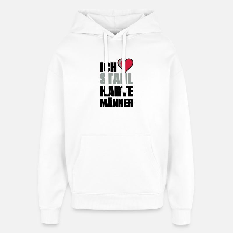 Stahlharte Männer Geschenk - Oversized Unisex Hoodie von Stanley/Stella - Weiß