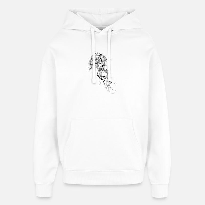 Une méduse orné - Sweat à capuche unisexe Stanley/Stella Oversized - blanc