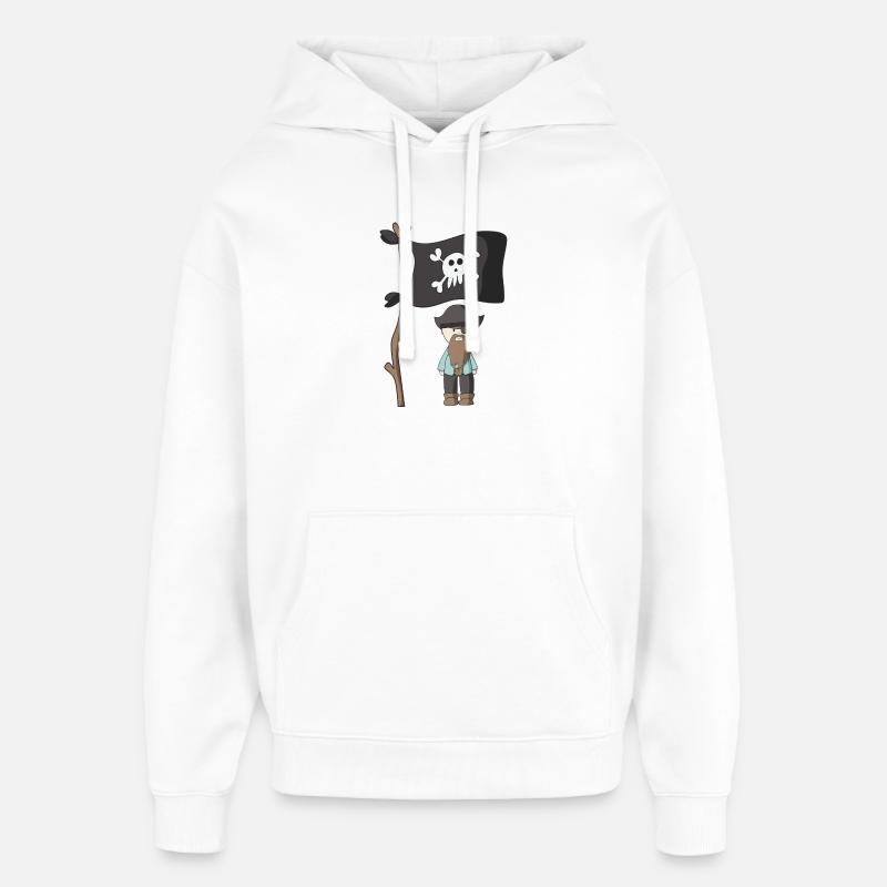 pirate - Sweat à capuche unisexe Stanley/Stella Oversized - blanc