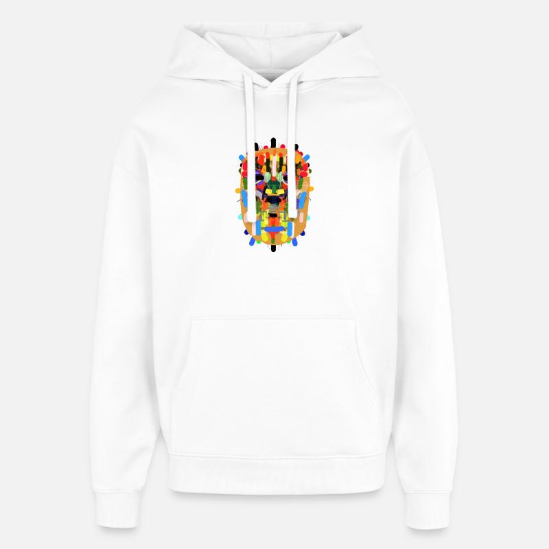 Masque brésilien - Sweat à capuche unisexe Stanley/Stella Oversized - blanc
