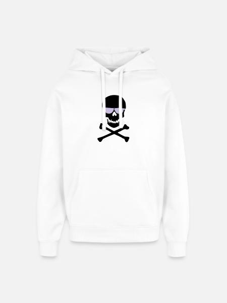 Piratl_mit_brille - Sweat à capuche unisexe Stanley/Stella Oversized - blanc