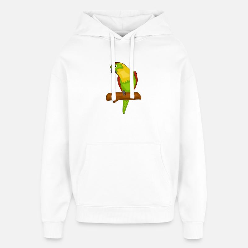 perroquett - Sweat à capuche unisexe Stanley/Stella Oversized - blanc