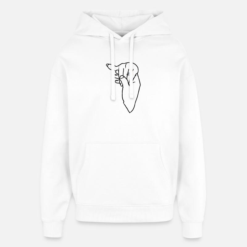 Engagement Wedding Ring Hand - Oversized Unisex Hoodie by Stanley/Stella - white