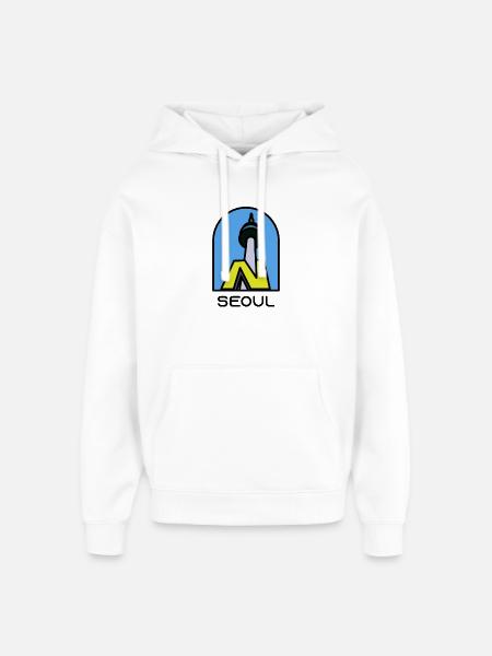 SEOUL - N Seoul Tower - Oversized Unisex Hoodie von Stanley/Stella - Weiß