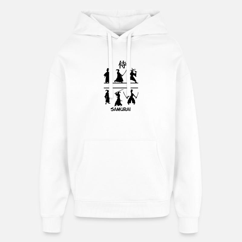 Samurai mit Schwertern - Oversized Unisex Hoodie von Stanley/Stella - Weiß