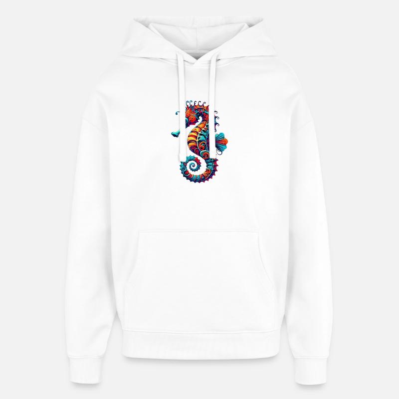 Seepferdchen - Oversized Unisex Hoodie von Stanley/Stella - Weiß