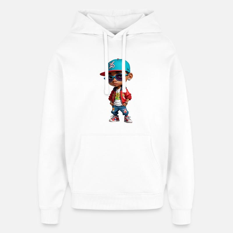 Urbain Kid Cool Graphismes - Sweat à capuche unisexe Stanley/Stella Oversized - blanc