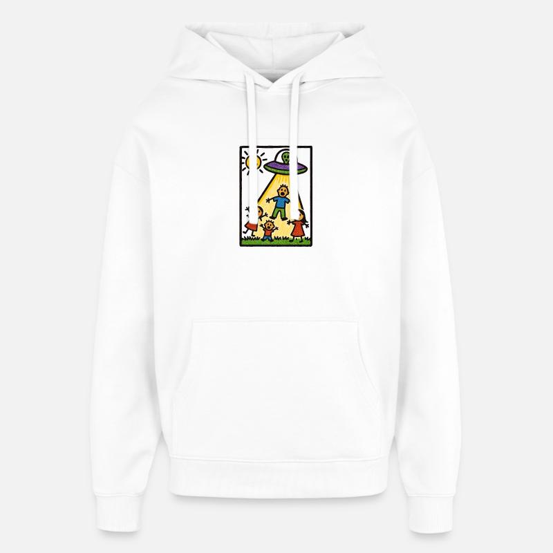 OVNI emmène papa avec lui ! - Sweat à capuche unisexe Stanley/Stella Oversized - blanc