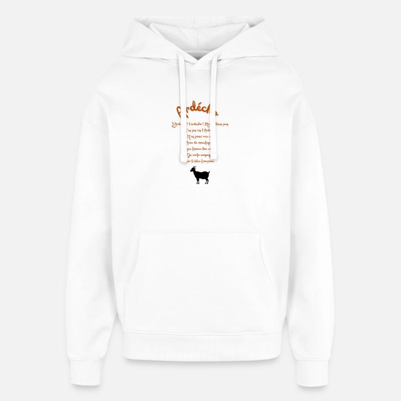 Design Ardéchois - Sweat à capuche unisexe Stanley/Stella Oversized - blanc