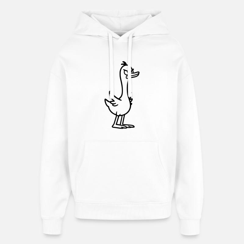 Oie en colère - Sweat à capuche unisexe Stanley/Stella Oversized - blanc