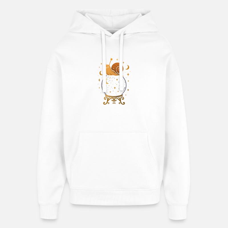 Escargot étoilé dans le Cristal Magique - Sweat à capuche unisexe Stanley/Stella Oversized - blanc