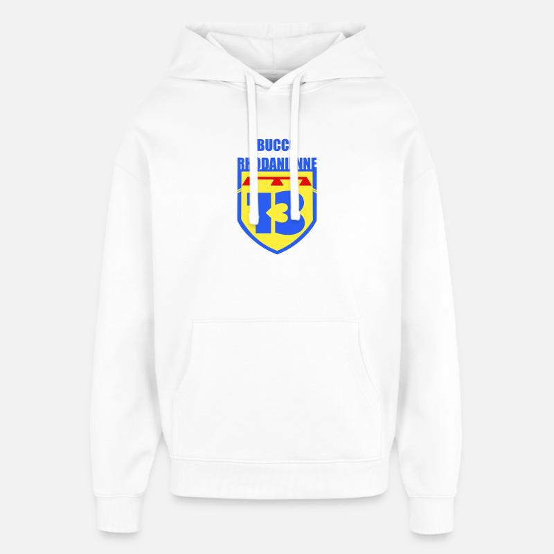 Blason 13 Bucco Rhodanienne - Sweat à capuche unisexe Stanley/Stella Oversized - blanc